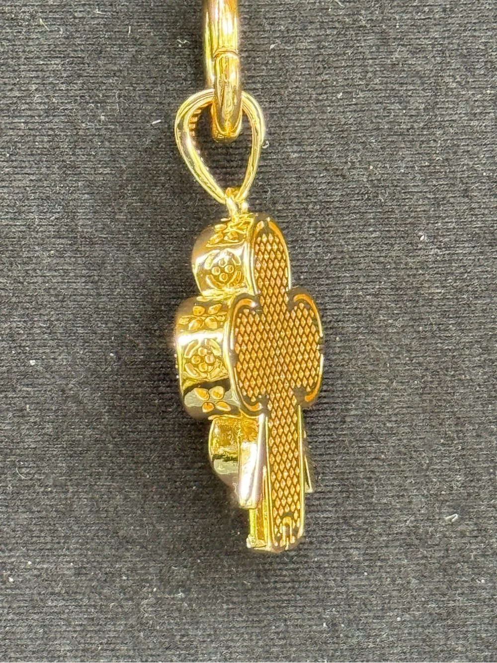 NWOT Gold Monogram Multicolor Mascot Bag Charm Extender Black Camellia Key chain